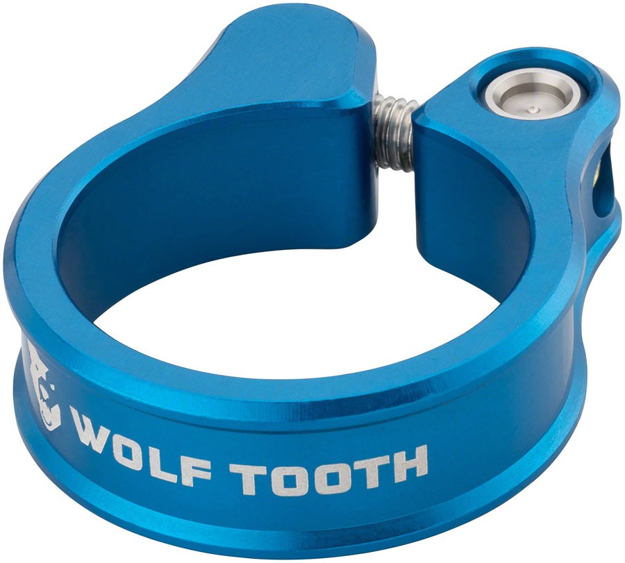 Wolf Tooth Seatpost Clamp – 31.8mm, Bolt-On, Blue