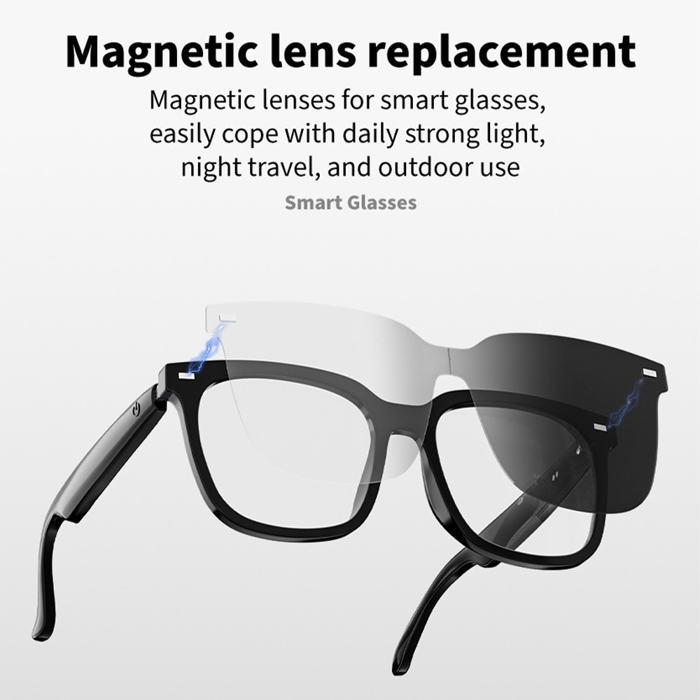 Smart Bluetooth Glasses Photochromic Lenses Glasses App AI Translation Headset