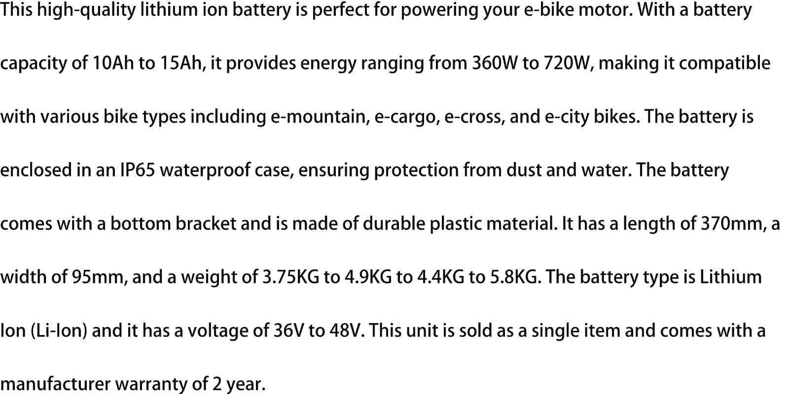 36V 48V Lithium Hailong Ebike Battery 30A/40A BMS for 200W-1800W Electric Bike