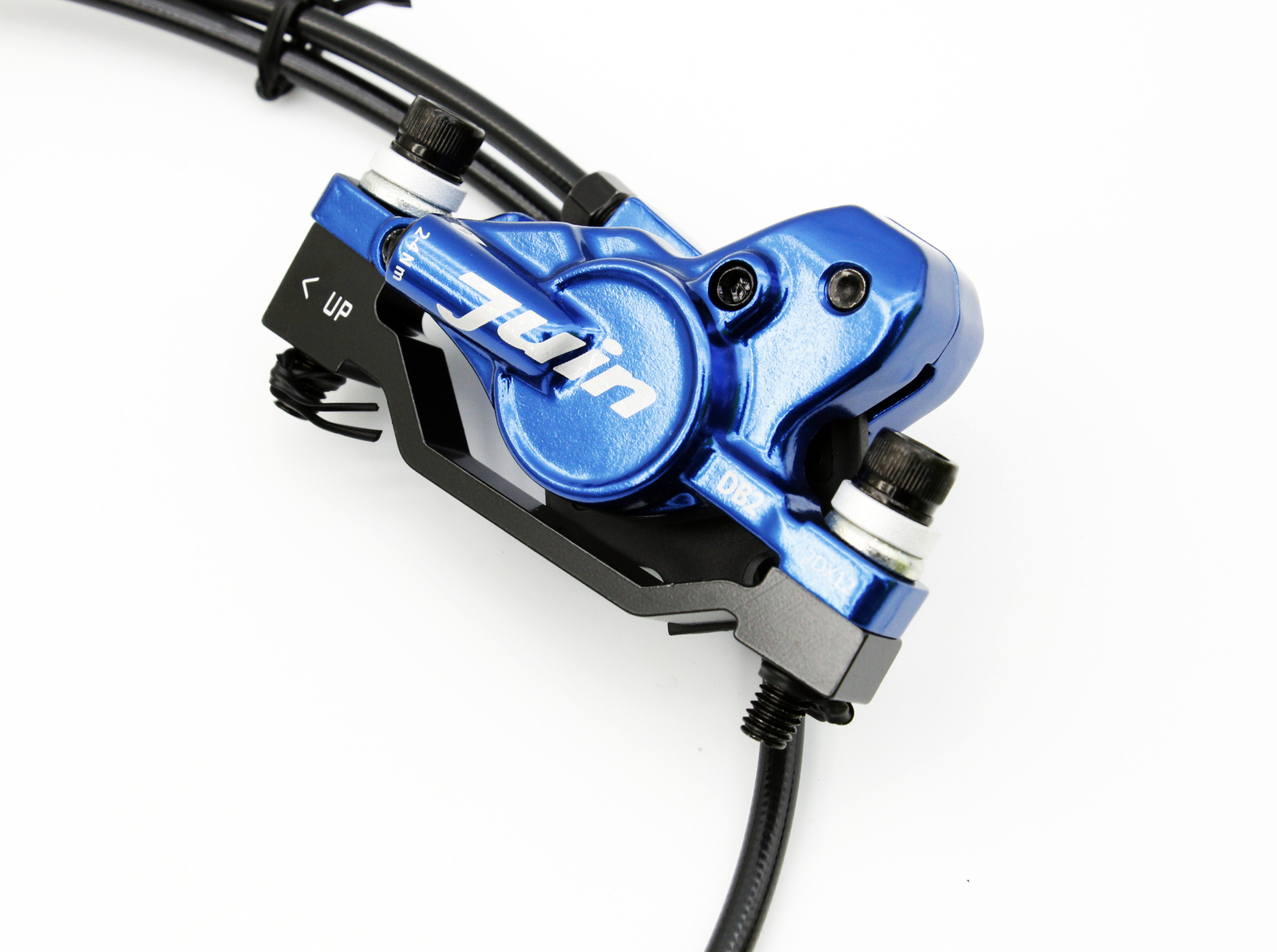 Juin Tech DB2 Full Hydraulic Disc Brake Set Blue F/R Post Mount 160mm Rotors