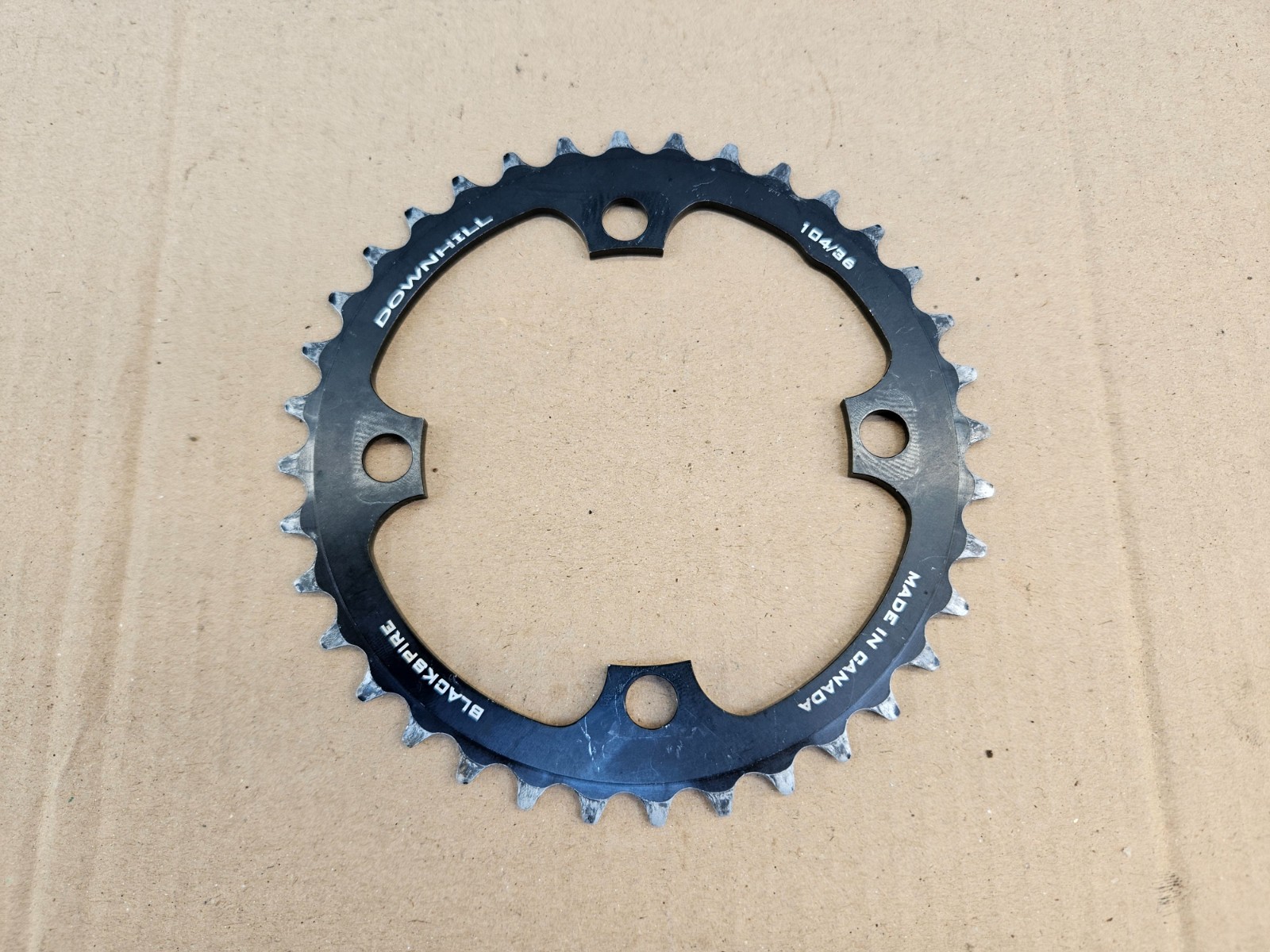 Blackspire Downhill 36t Mountain Bike Chainring Black 104 BCD made in Canada