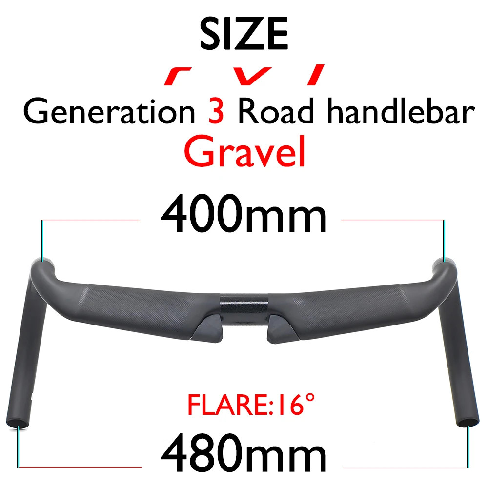 Road Gravel CX Bicycle Handlebar 31.8mm 380-520mm 75mm Reach 125mm Drop Matte