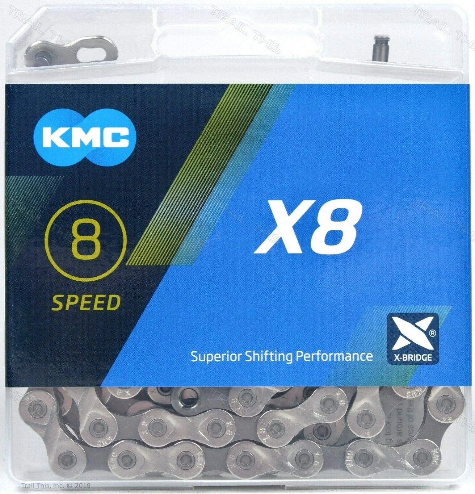 X8 8-Speed Nickel Plate – X-Series Bicycle Bike Chain Shimano Compatible
