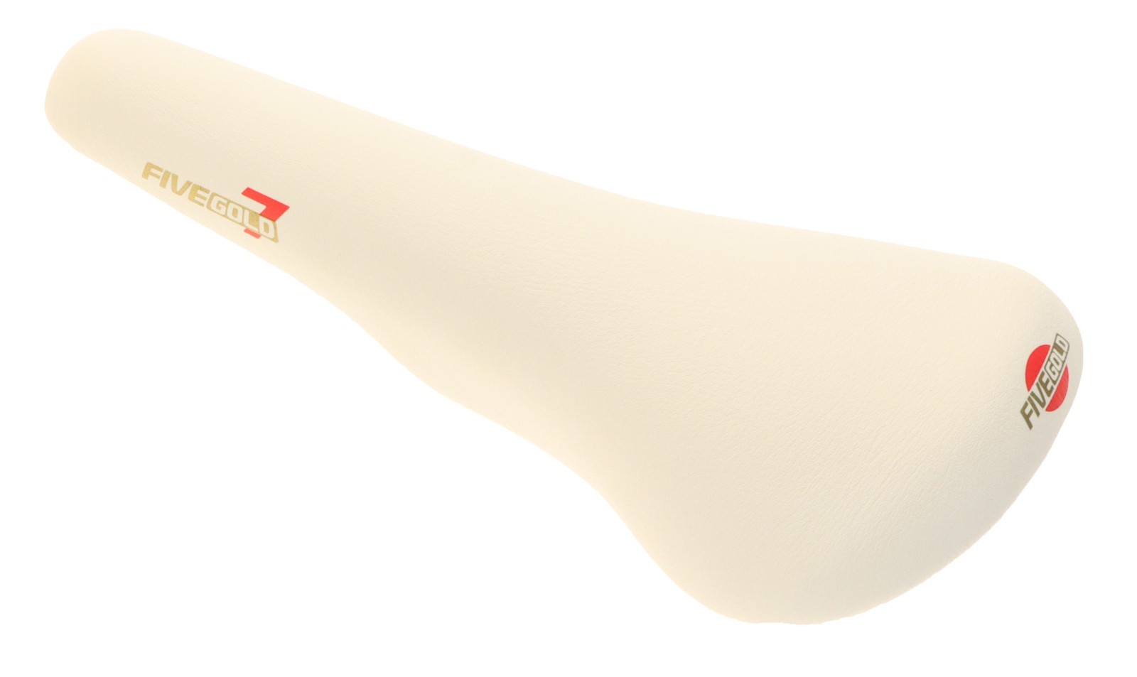 Kashimax Five Gold 7P Saddle NJS 30mm Rails White Smooth Leather NEW NOS