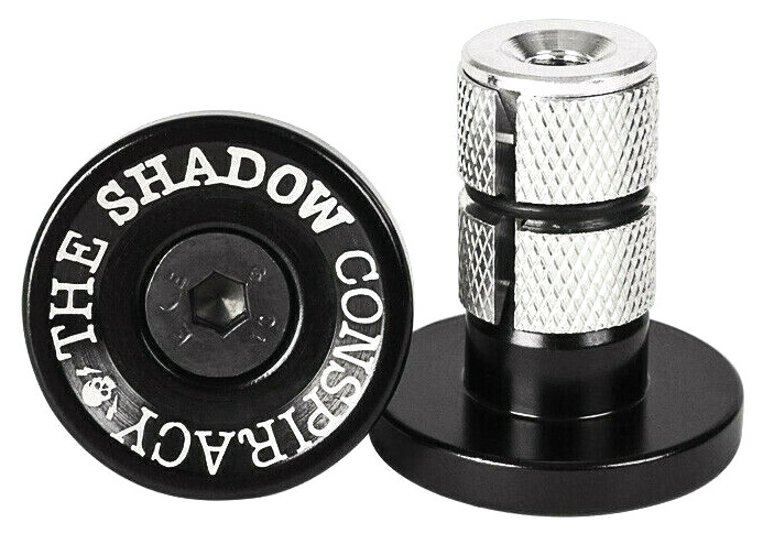 SHADOW CONSPIRACY DEADBOLT ALLOY BAR ENDS BMX BIKE CULT HARO SUBROSA BLACK NEW