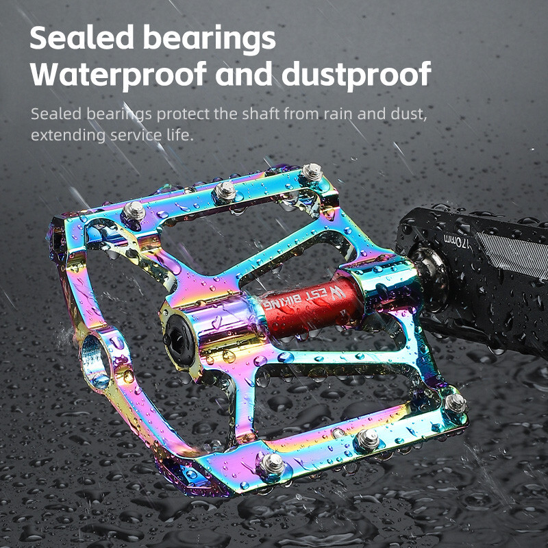 WEST BIKING 3 Sealed Bearing Bicycle Pedals Aluminum Bike Pedals 9/16 in a Pair