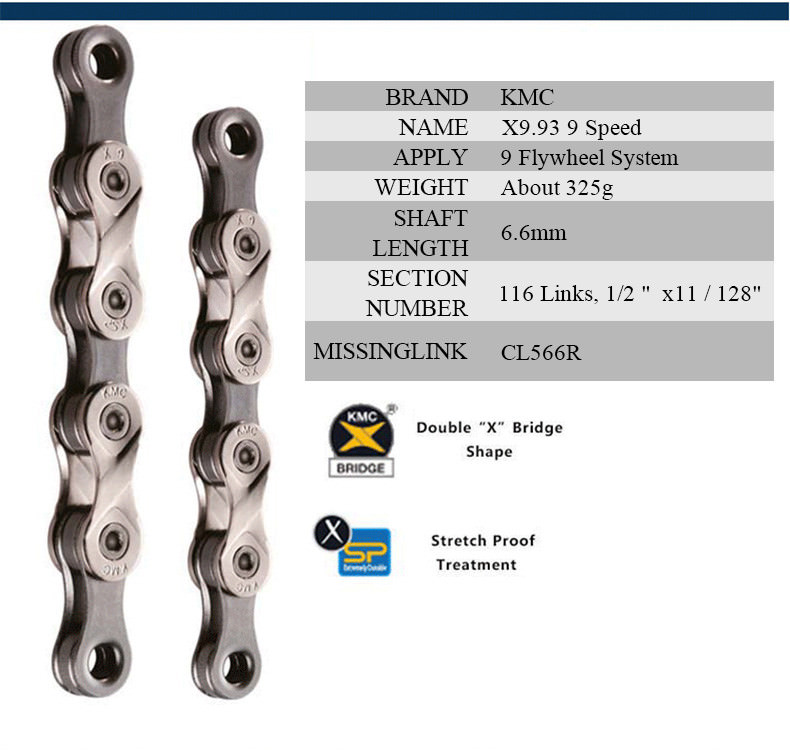 KMC Bicycle Chains 6 7 8/9/10 11 12 Speed MTB RoadBike Chain X8/X9/X10/X11.93