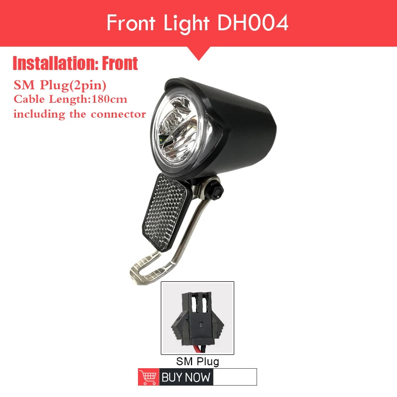 E-bike LED Headlight and E-Bike Rear Light 12V 24V 36V 48V 60V for Electric Bike