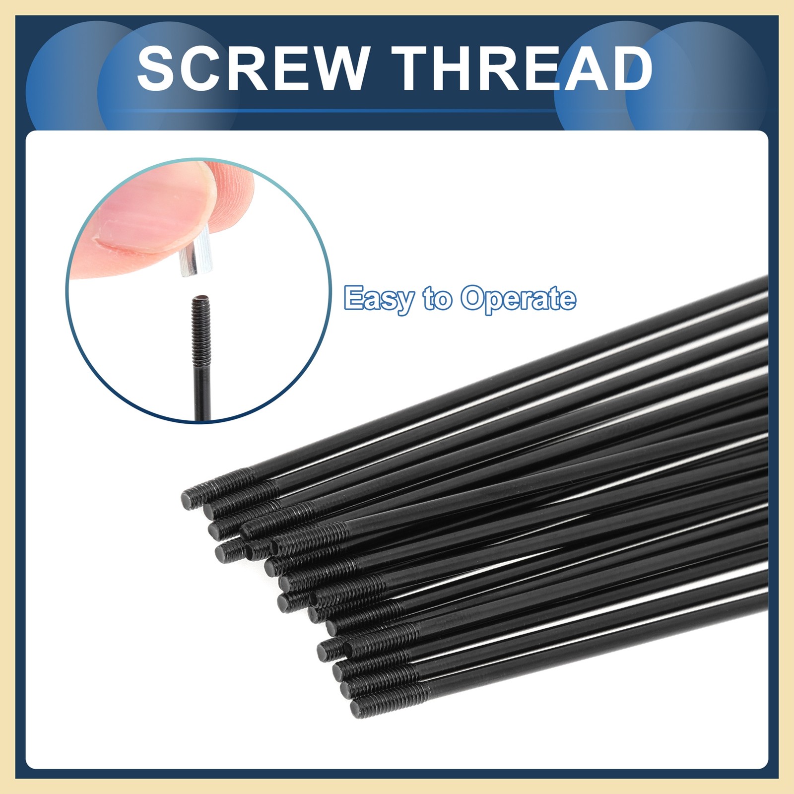 20 Set 14G Straight Pull Bicycle Spokes 305mm Straight Pull Bicycle Wheel Spokes