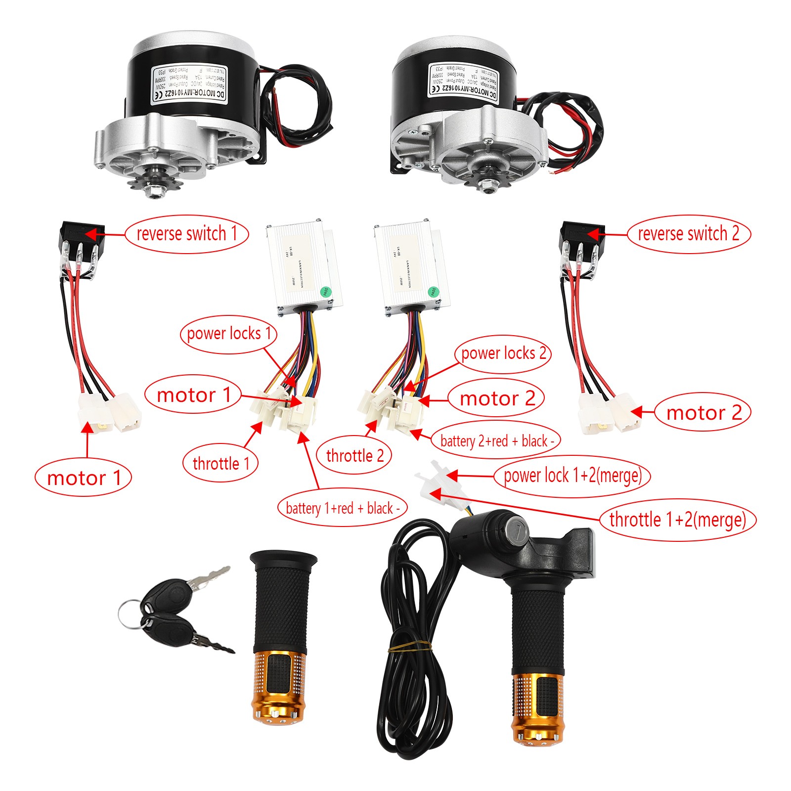 Motor Drive Air Wheel Conversion Kit Double Wheel Set Electrical Beach Scooter