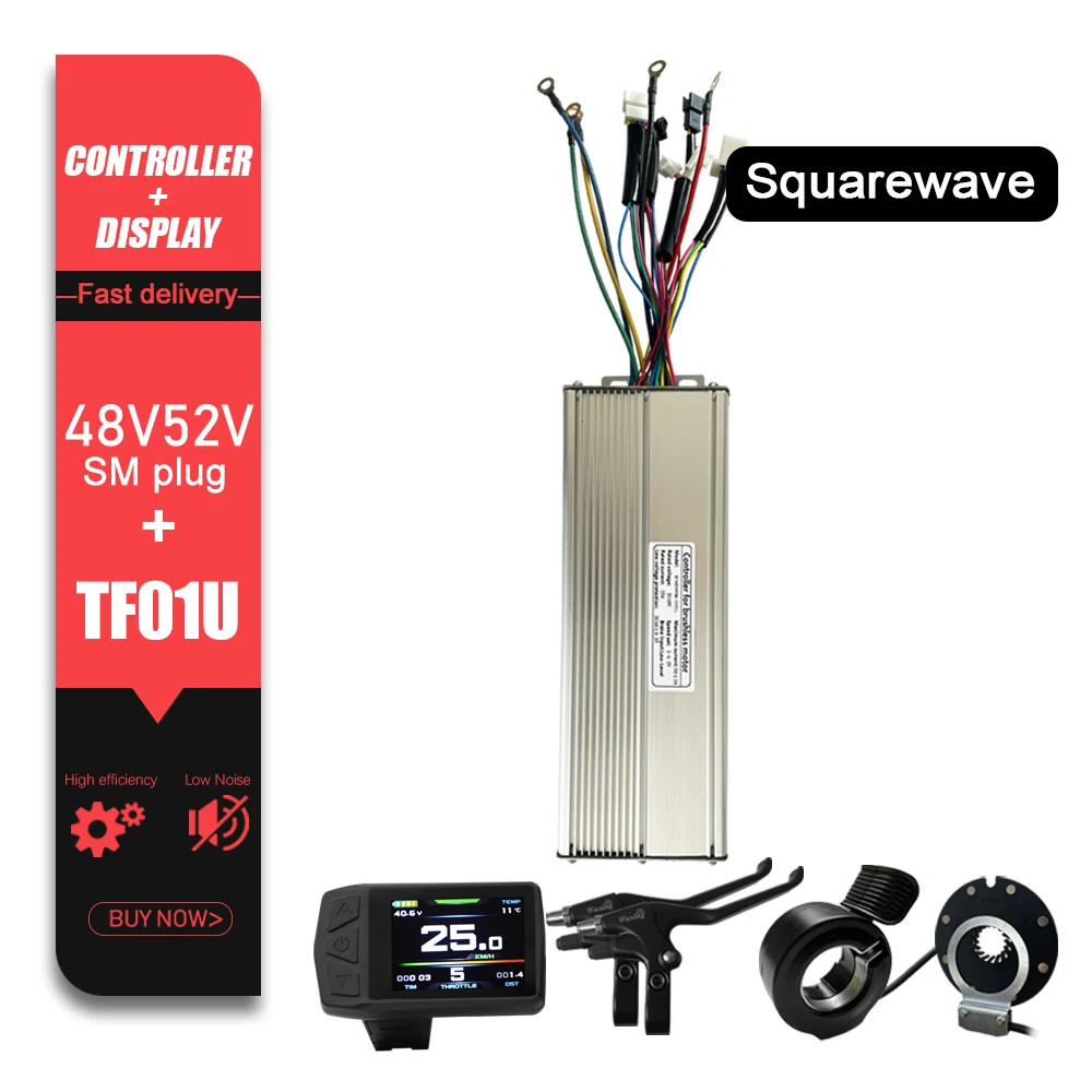 Ebike Controller 48V/52V/72V 50A with Display for 2000W-3000W Tricycle E-Scooter