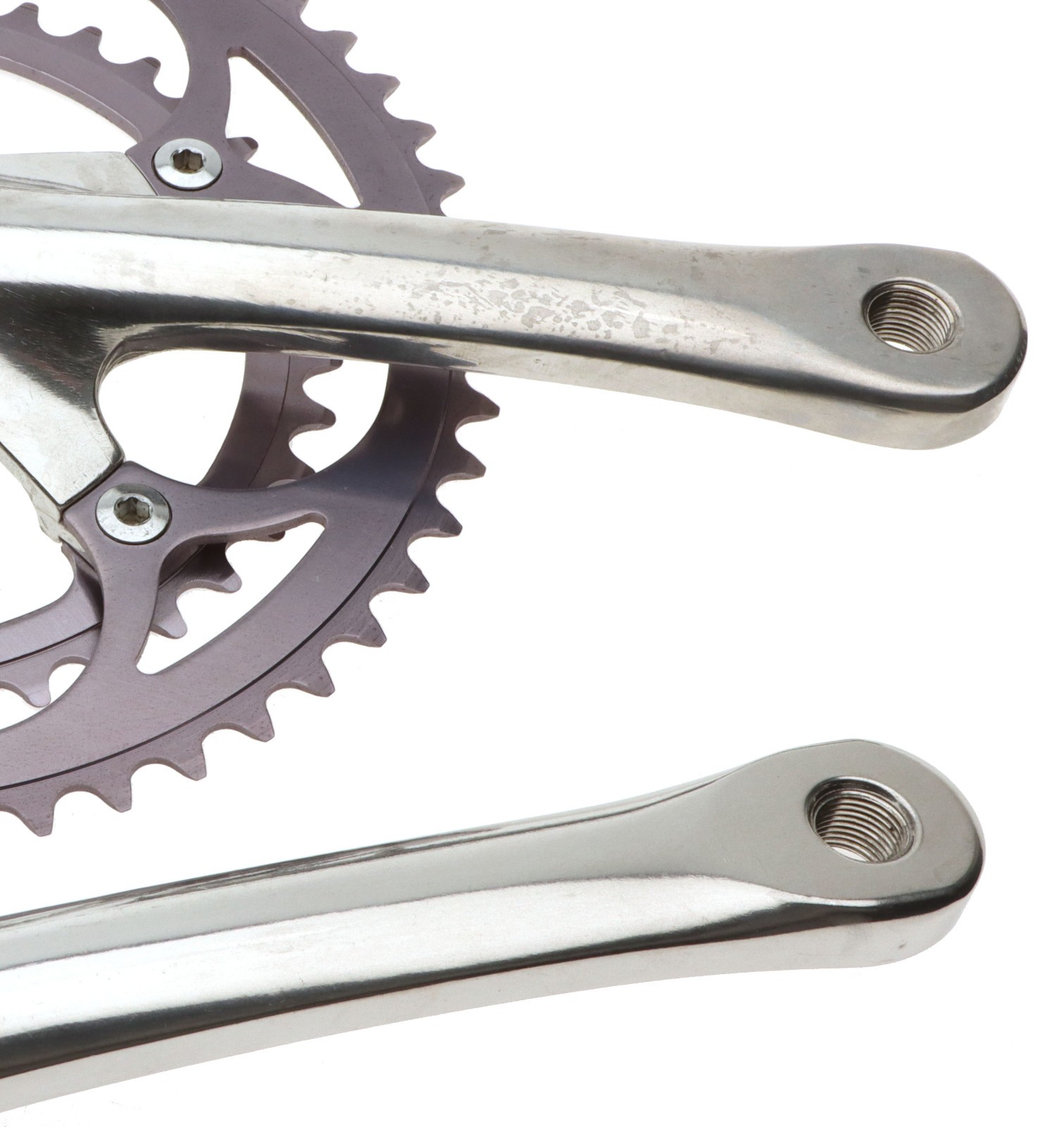 Sun Tour GPX CW-90 Crankset 8 Speed 170mm Silver 53/40 NOS NEW **Driveside Blem