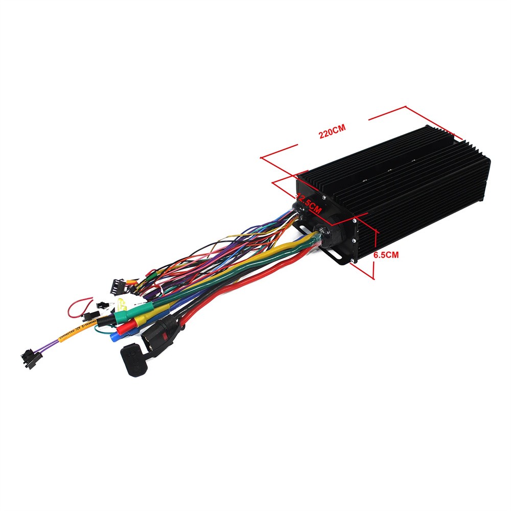 eBike Sine Wave Controller 80A 48V 60V 72V 2600W-4000W with Color Display LCD