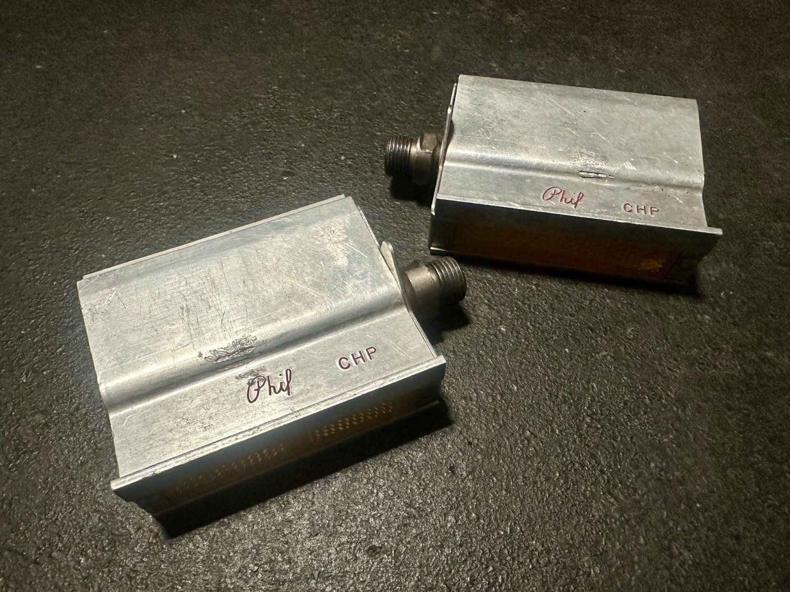 PHIL WOOD CHP (CALIFORNIA HWY PATROL) PEDALS SILVER RARE VINTAGE BIKE MTB 9/16″