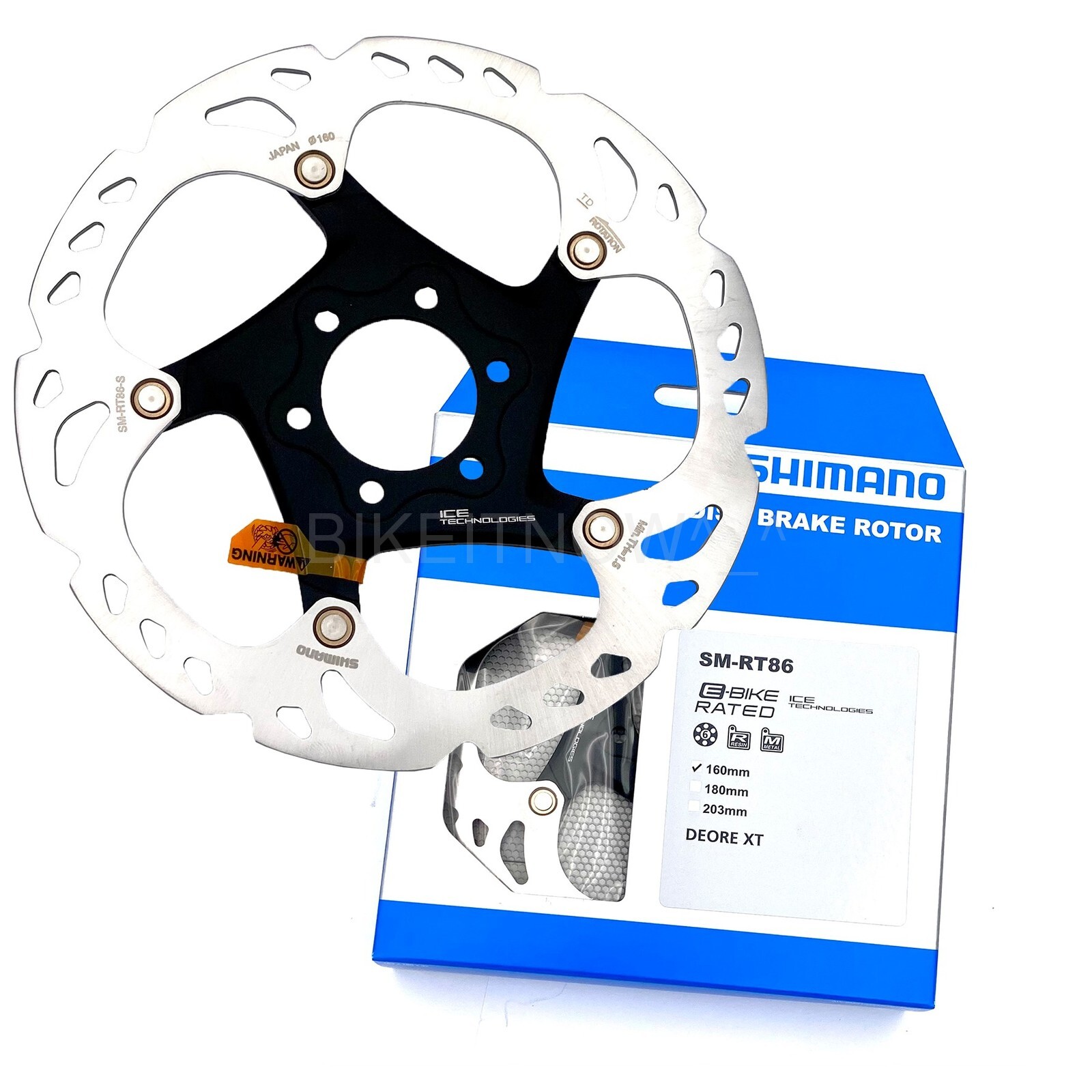 2x Shimano XT SM-RT86 RT86S 160mm 6-Bolt IceTech Disc Brake Rotor ISMRT86S2
