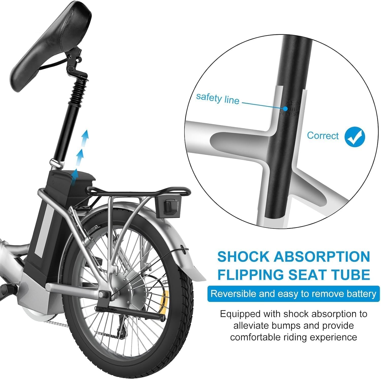 Bicycle Suspension Seat Post, 25.4/27.2/28.6/31.8/33.9mm Alumium Adjustable S…