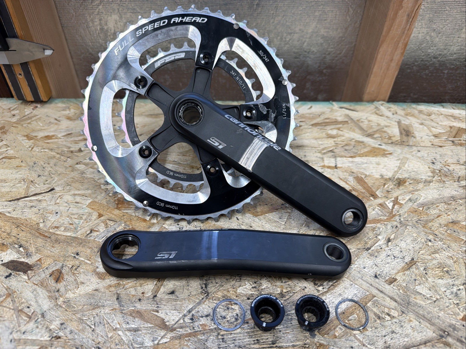 172.5mm Cannondale Si Hollowgram Crankset 10/11 Speed 2×11 2×10 FSA 50/34T 50/34