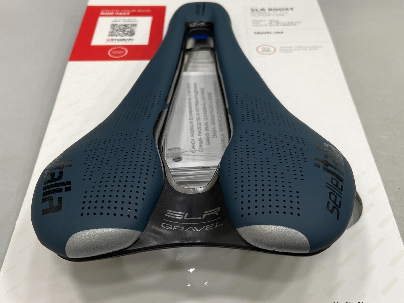 Selle Italia SLR Boost Gravel Ti316 Superflow S3 (130x248mm) Saddle (Blue)
