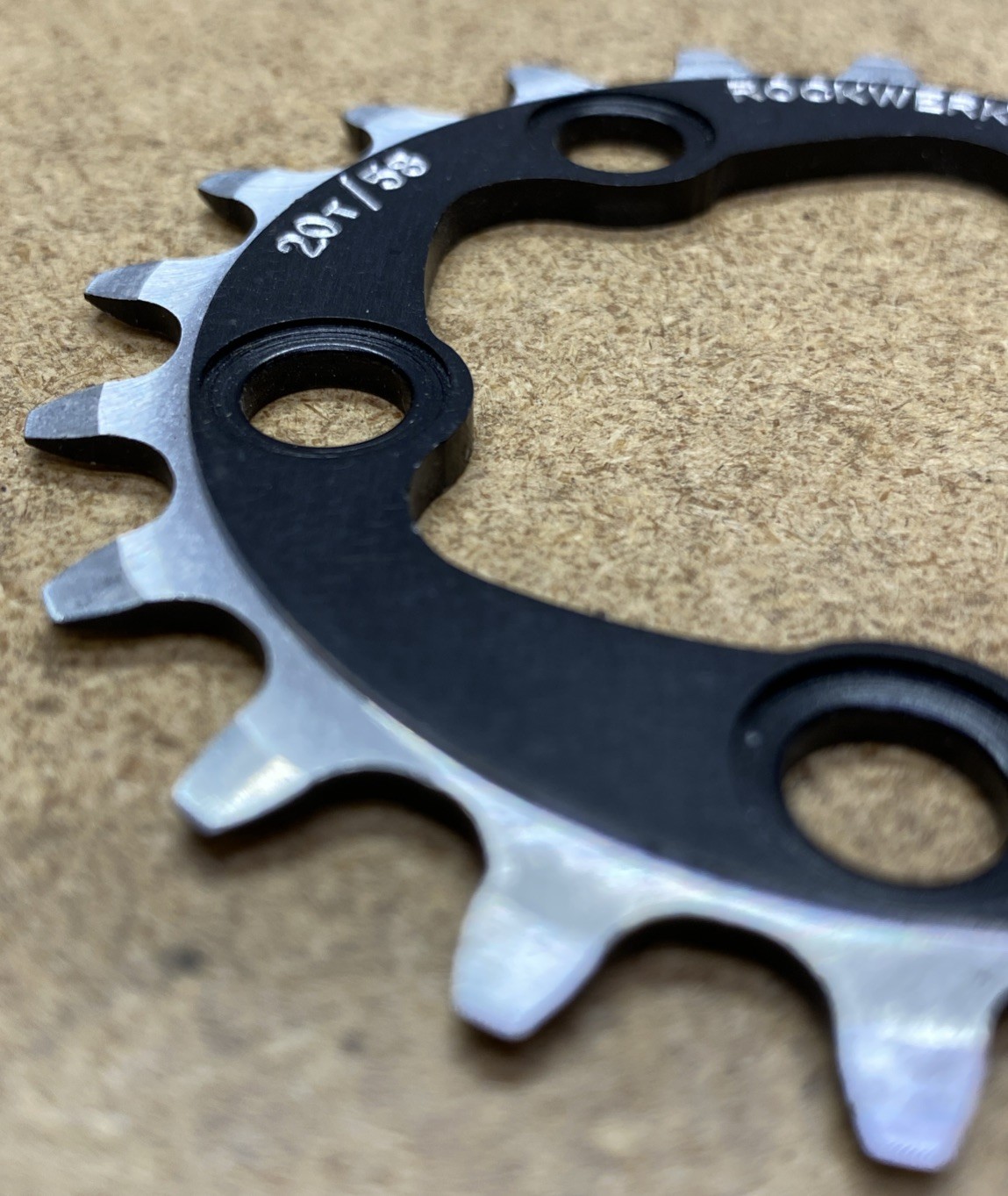NOS Rockwerks 20t 58mm BCD Chainring USA CNC Aluminum Vintage MTB Touring Triple