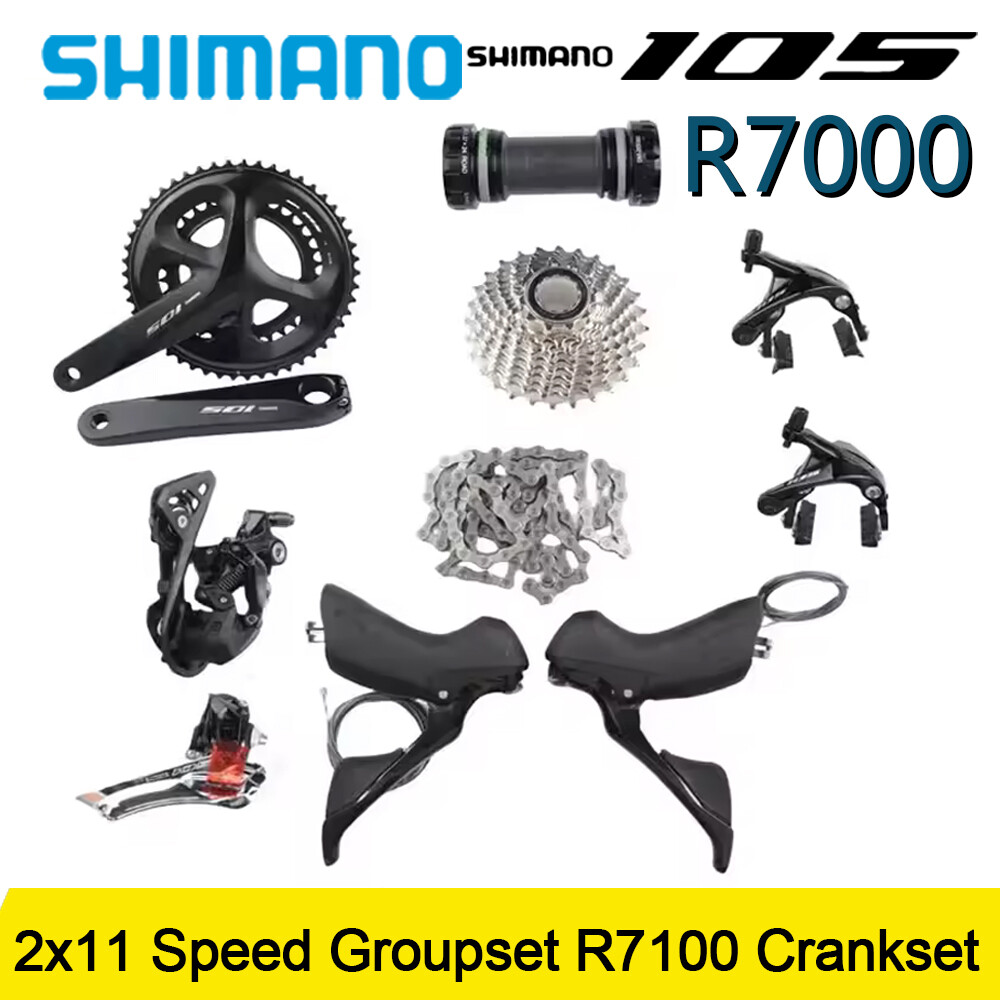 Shimano 105 R7000 2×11 Speed Road Bike Full Groupset R7100 Crank Rim Shift Brake