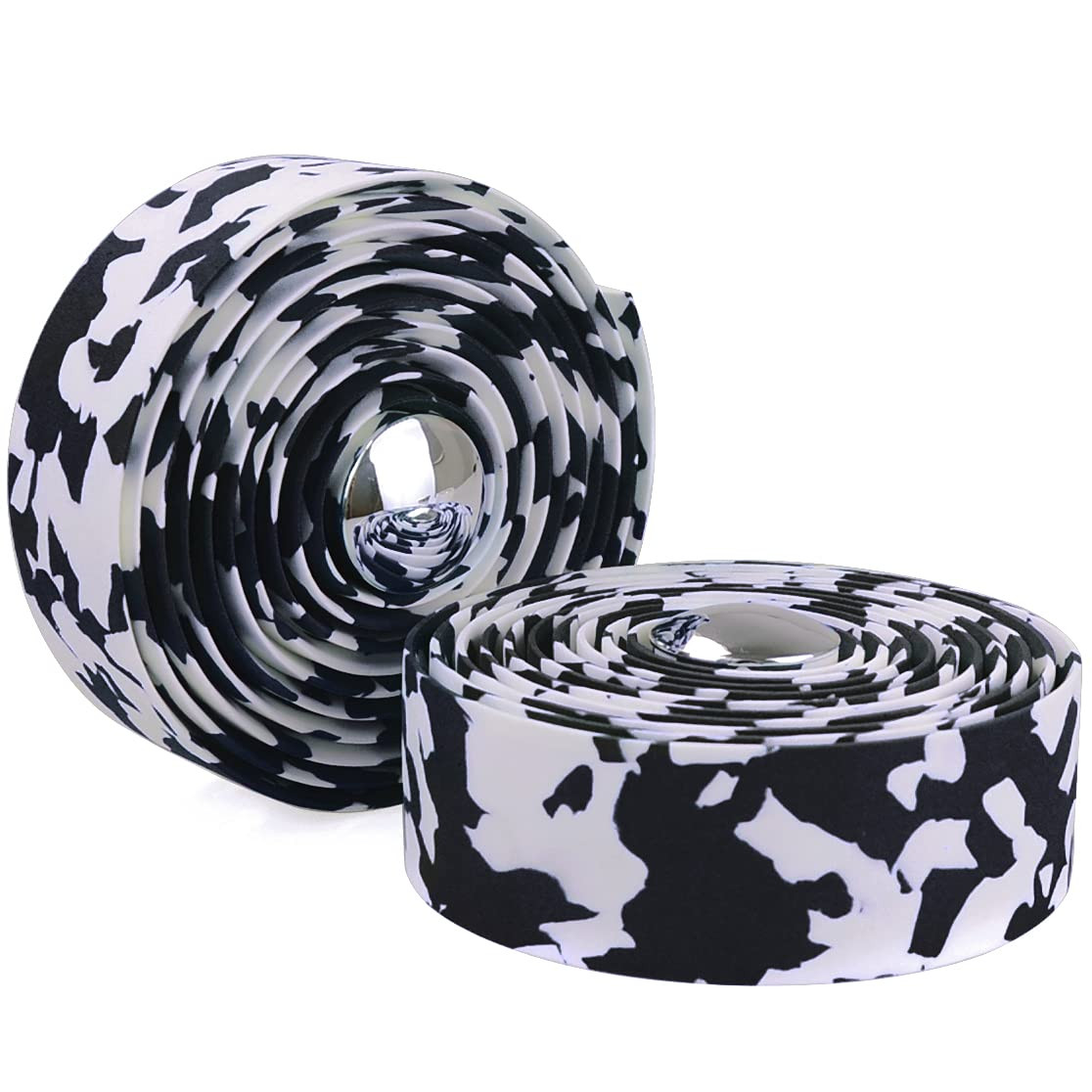 KINGOU Black & White Camouflage EVA Road Bike Handlebar Tape Bar Wraps – 2PCS pe