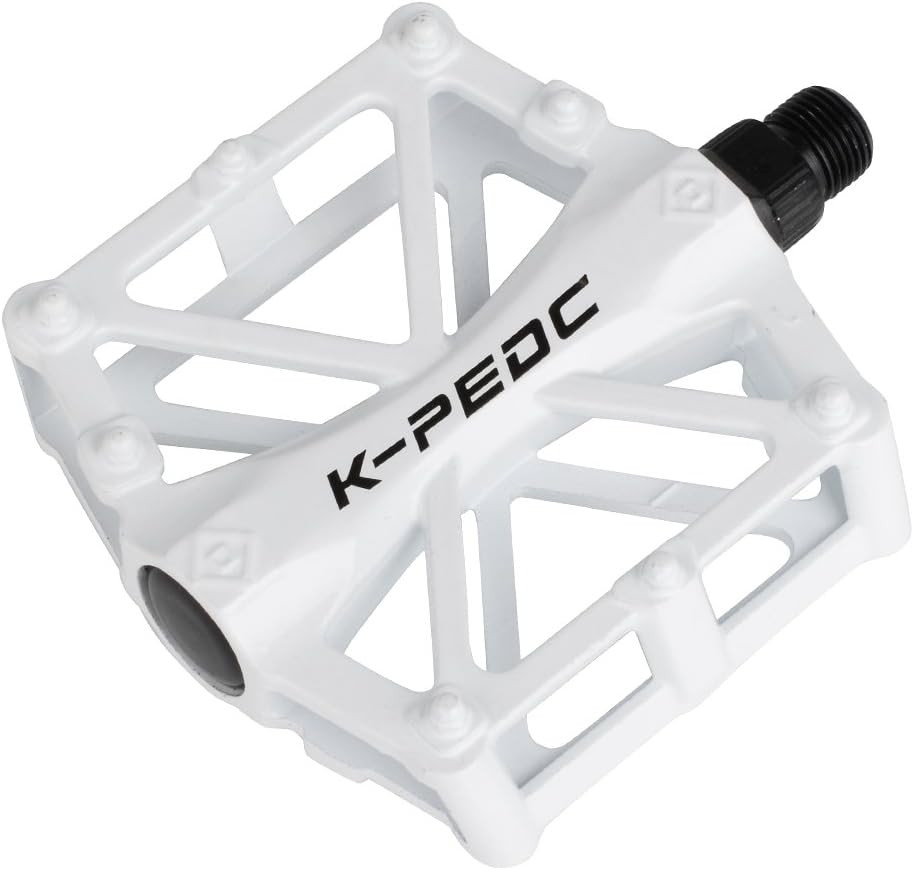 Lightweight Aluminium CNC Bike Pedals for MTB BMX – White
