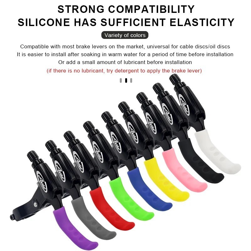 2Pcs Bike Brake Lever Cover Silicone Anti Slip Handle Sleeve MTB BMX Grip