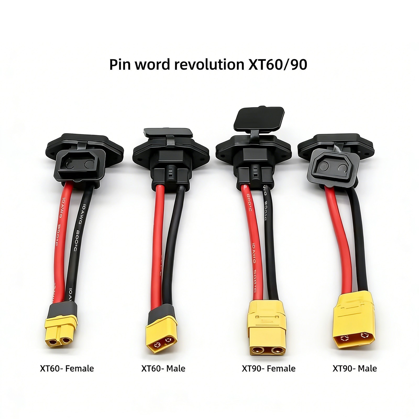 XT60/XT90 to C14 3pin Power Socket Wire 10AWG Male Female E-bike Charging Cable