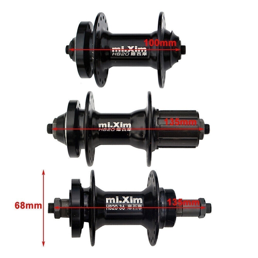 32/36H MTB Mountain Bike Disc-brake Ball-bearing Threaded/Cassette Hubs 5-10S