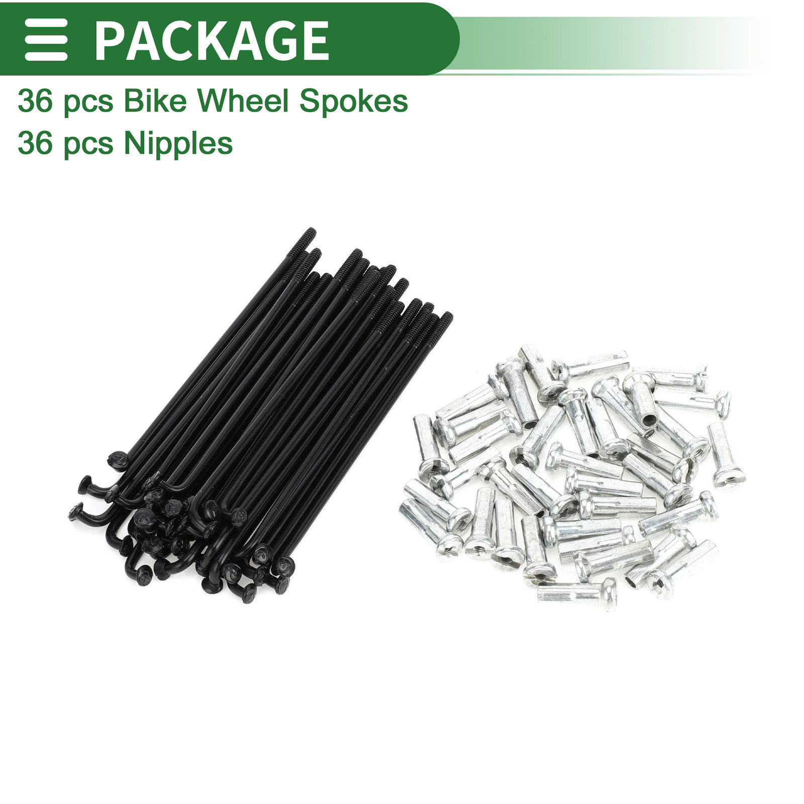 Universal Piece of 1 14G 76mm Length Bicycle Spokes Nipple Carbon