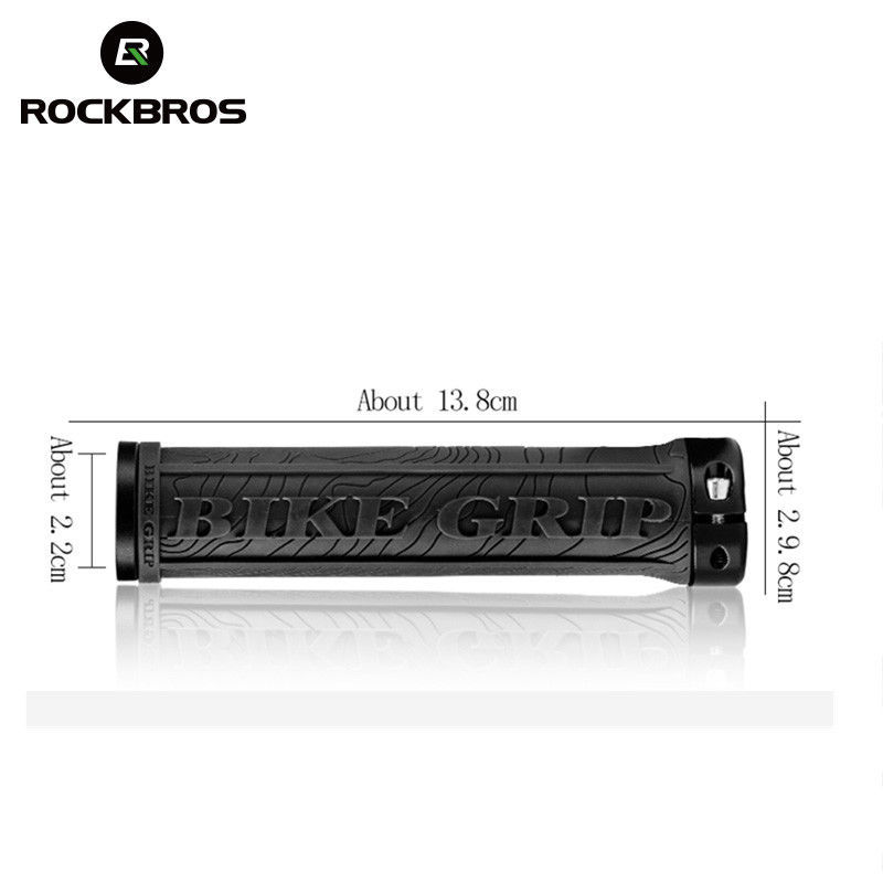 ROCKBROS MTB Bike Grips TPR Rubber Lock-On Non-slip Ultralight Handlebar Grips