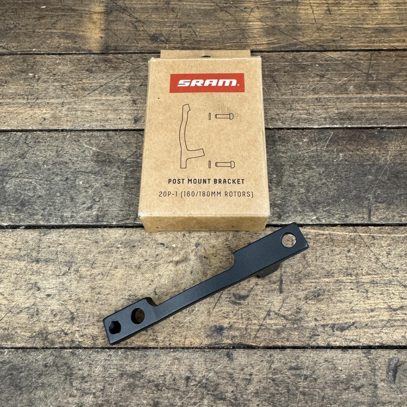 SRAM Post Mount Bracket 20P-1 160/180mm Rotor Adapter Black 65g Bike