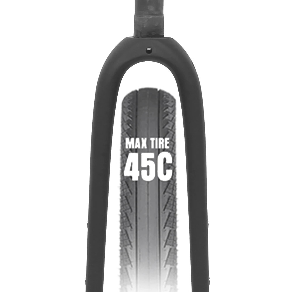 700C Carbon Gravel Bike Front Fork Straight Tapered Tube Max 55C Disc Rim Brake