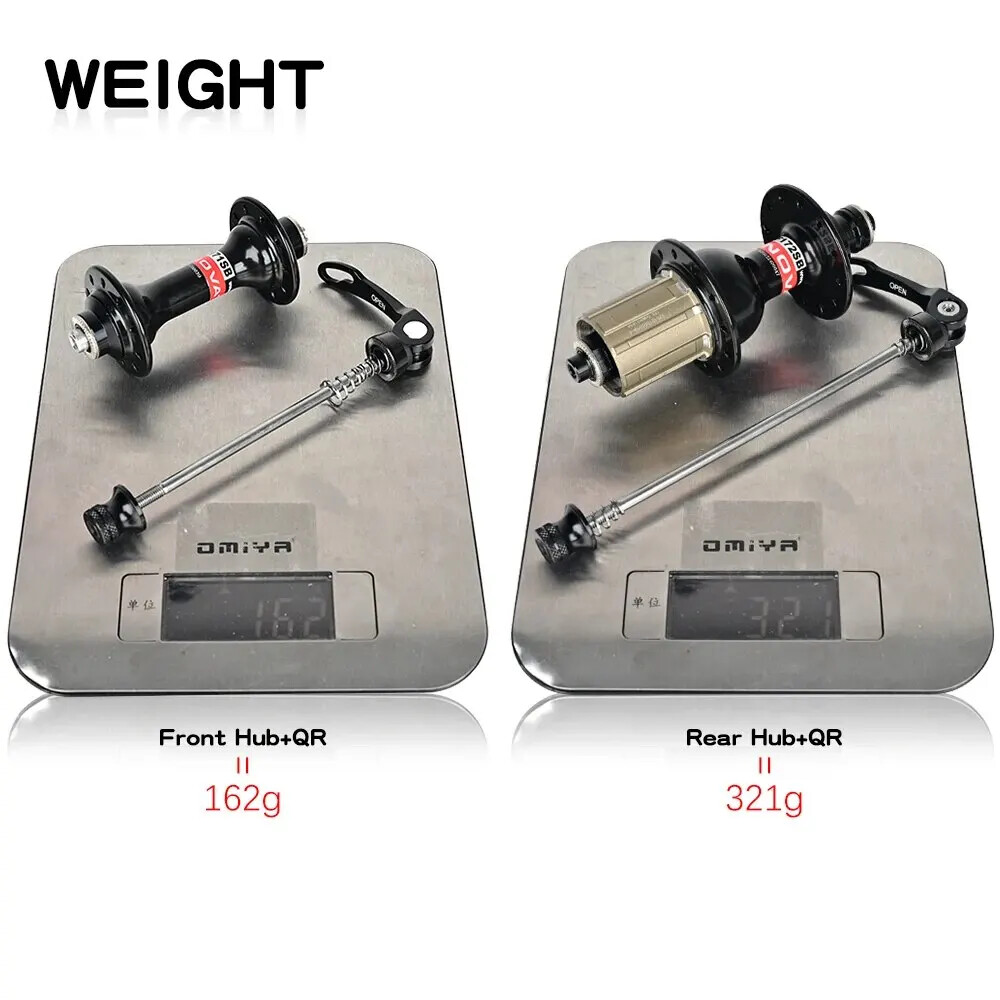 Road Bike Front 2 Rear Sealed Bearings Hubs V-Brake Quick Release Hub 20 24H