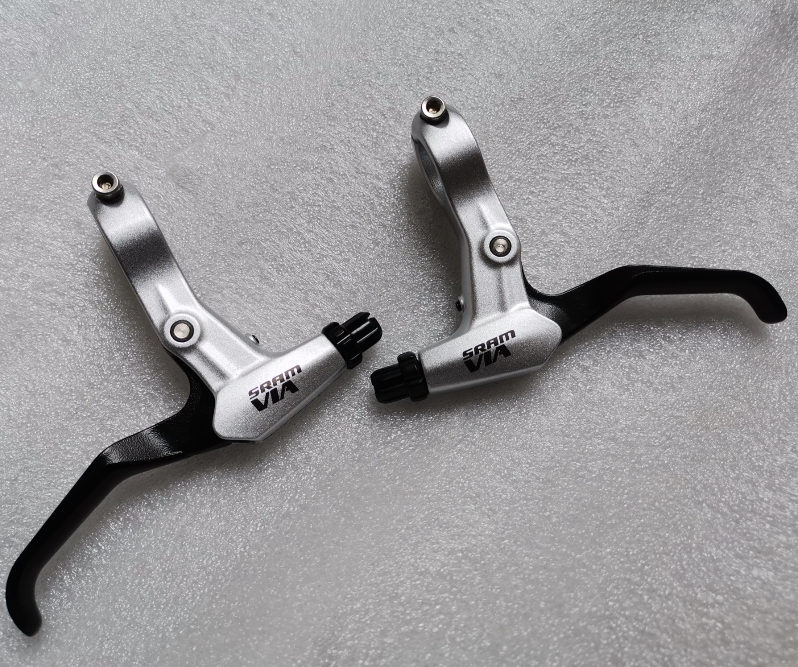 VINTAGE SRAM VIA V BRAKE LEVERS MTB CITY TOURING BIKE PAIR 22.2MM CLAMP
