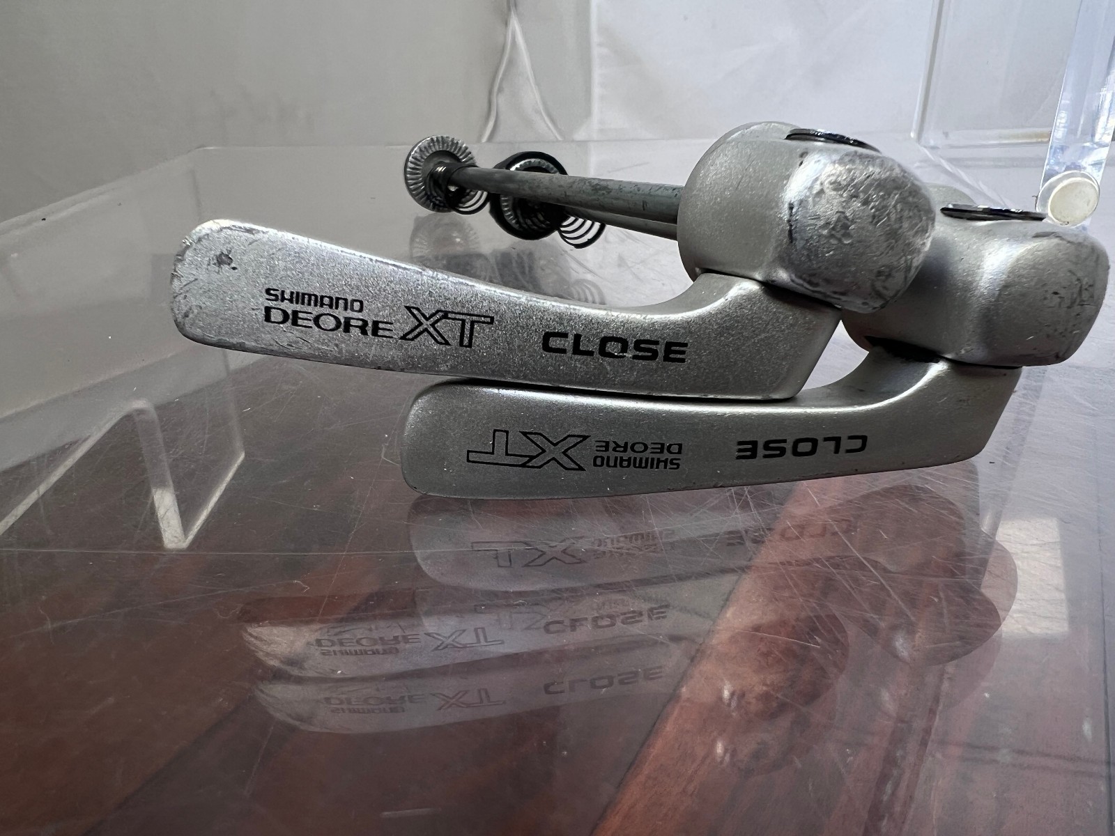 Vintage Shimano Deore XT Front Rear Wheel Skewer Set Retro MTB