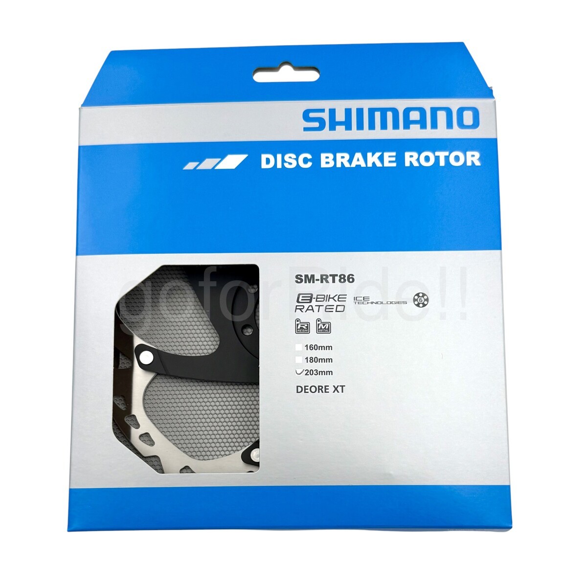 Shimano DEORE XT MTB Bike Disc Brake Rotor SM-RT86 203mm,ICE-TECH
