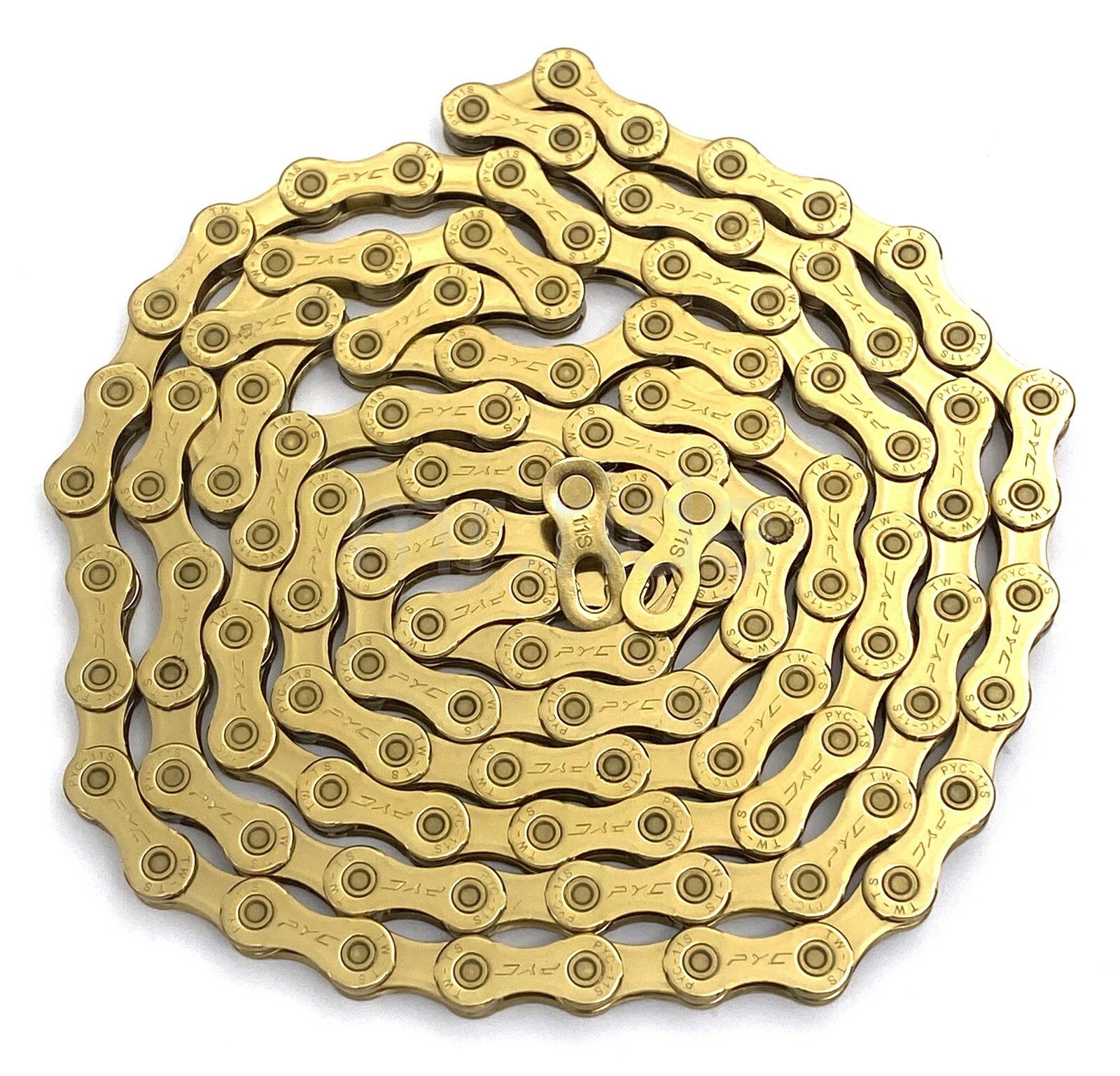 PYC X11EL 11-Speed 1/2″X11/128″ 116L Road/MTB/CX Bike Chain Ti Gold fit SHIMANO