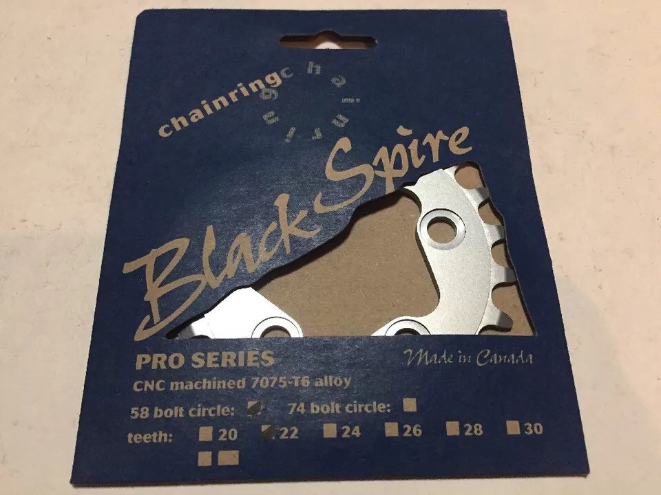NOS Blackspire Pro Chainring 22T 58 BCD 7075-T6 Made in Canada