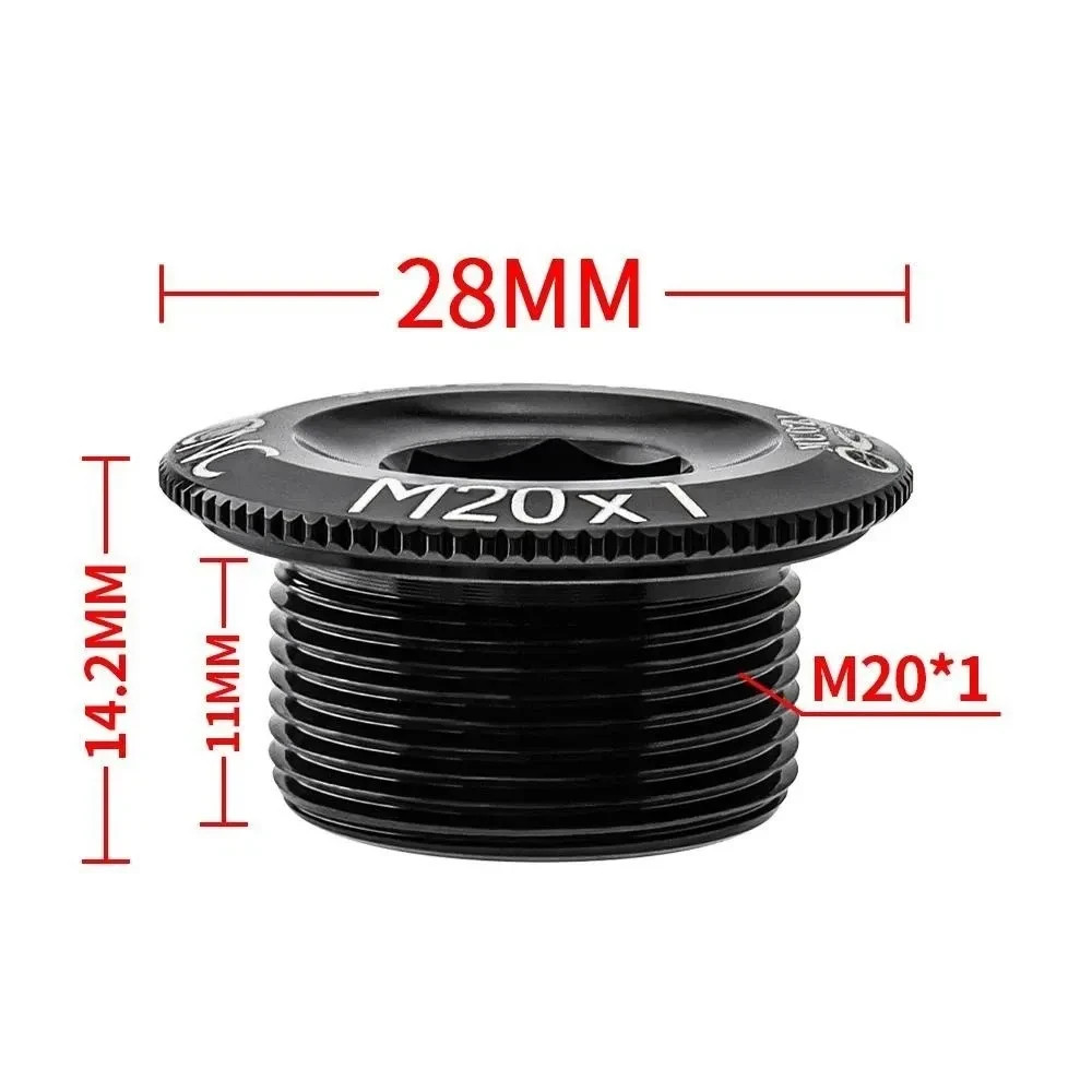 NEW M20 Bike Crank Cover Cap Aluminum MTB Road Crankset Screw Dust Cap