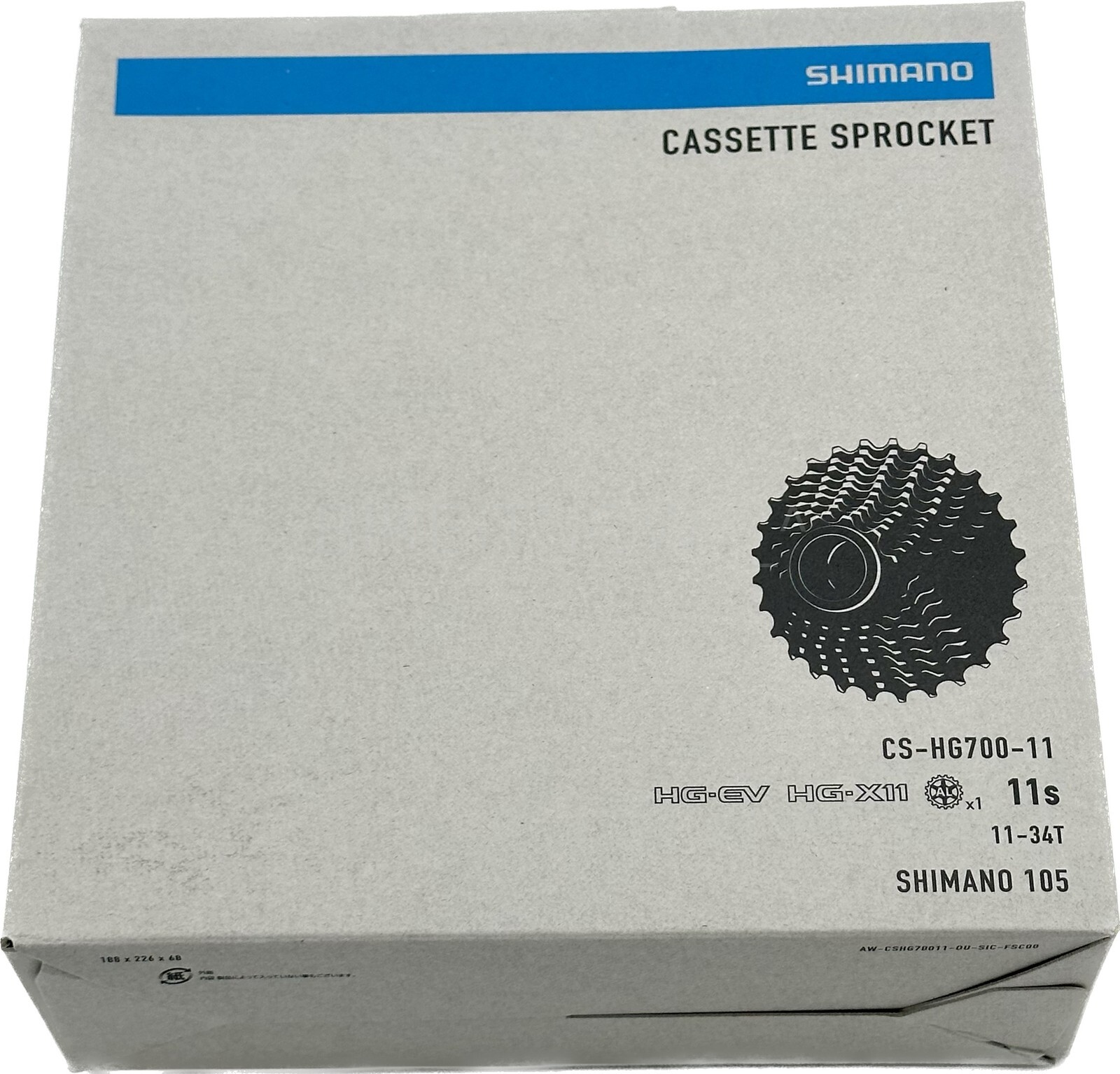 Shimano 105 CS-HG700-11 11-34T Cassette w/ Ultegra CN-HG701 Chain 116L