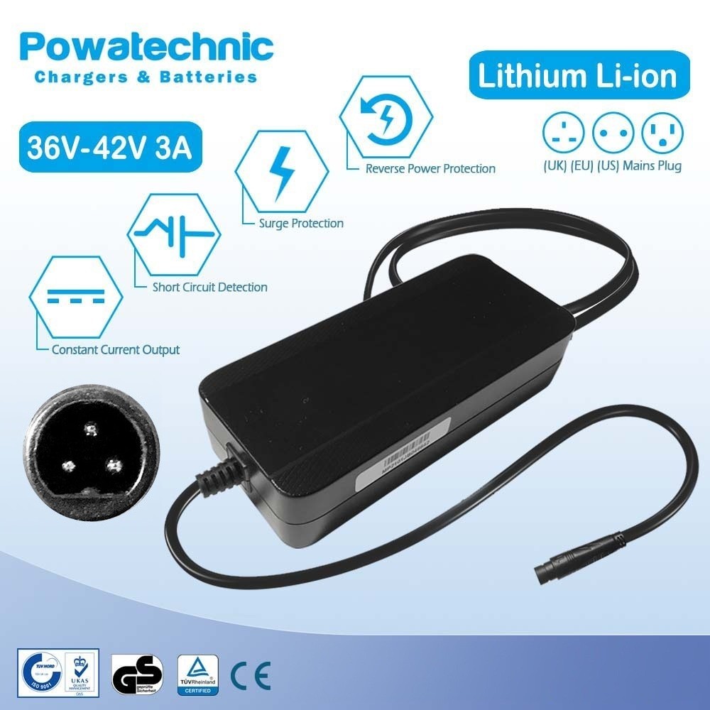 42V 3A DPW 3-pin Charger for 36V Eovolt 20 FLX Babymaker Envo Lynx ebike system