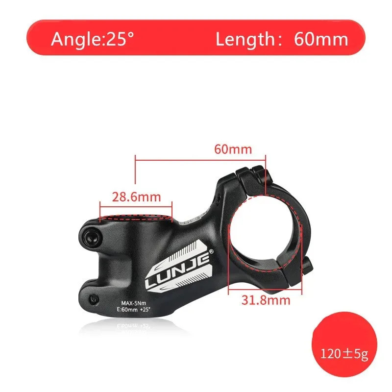 Bike Stem 31.8mm 25°/30°/35° Ultralight Aluminum MTB 3D Forged Riser