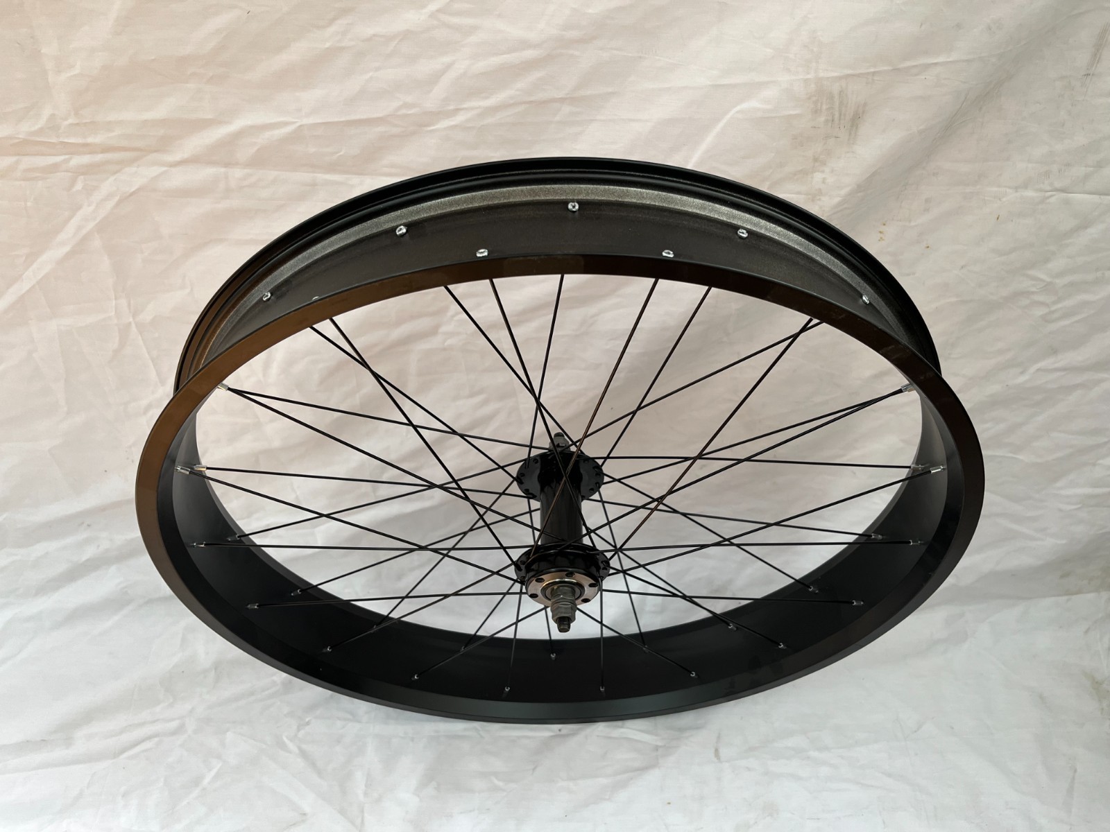 26″ x4 Fat Tire Bike Rim Wheel Set, 26″x4 Air Suspension Bicycle Fork-Disc Brake