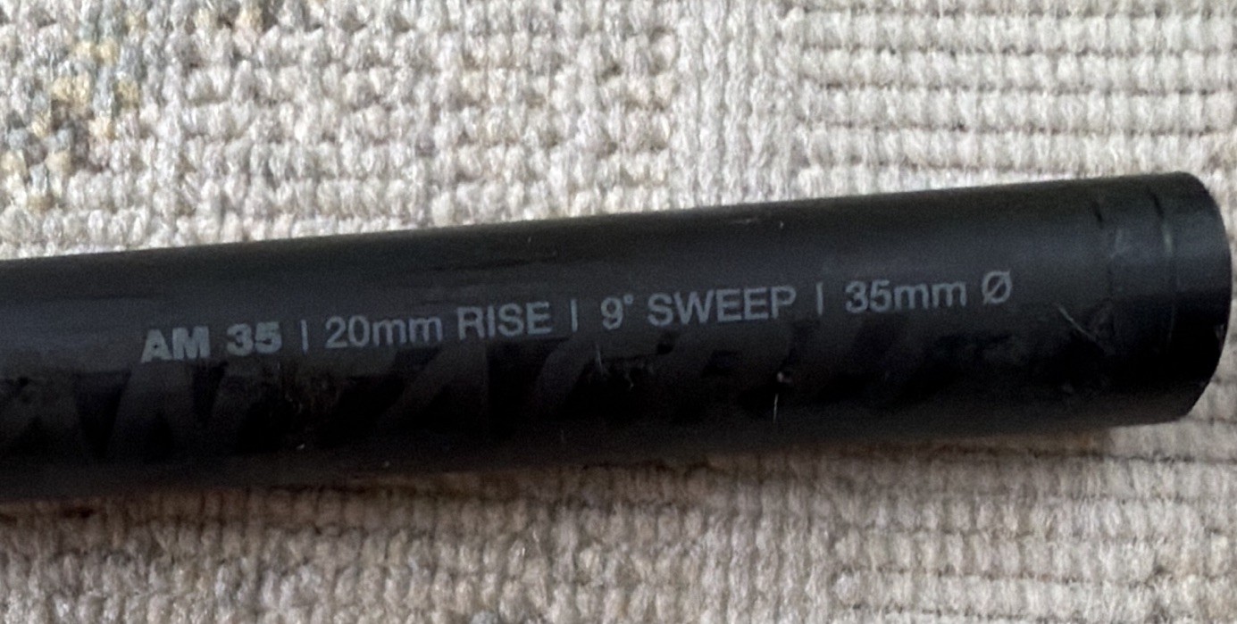 Santa Cruz AM 35 Riser Bar 35mm Clamp 780mm Carbon Fiber Handlebar Black