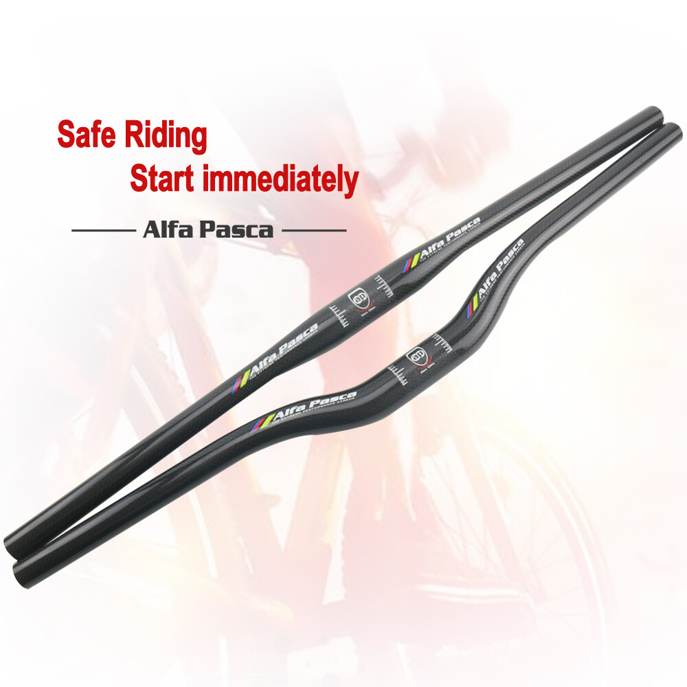 580-760mm Carbon MTB Handlebar Mountain Bike Bicycle Flat Riser Handle Bars 31.8