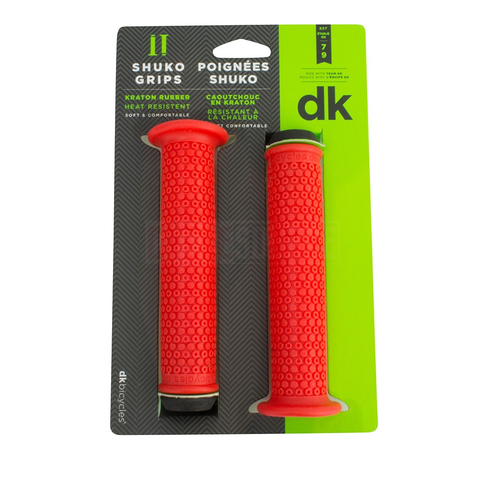 dk shuko II grips 7/8″ bmx freestyle bicycle bike handle grips red