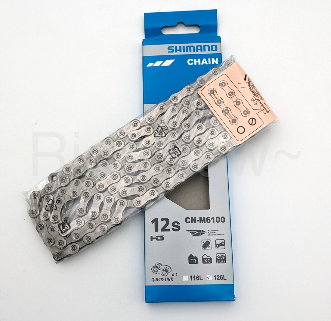 Shimano Deore CN-M6100 Bike Chain 12-Speed,126 Links, Silver ICNM6100126Q NEW