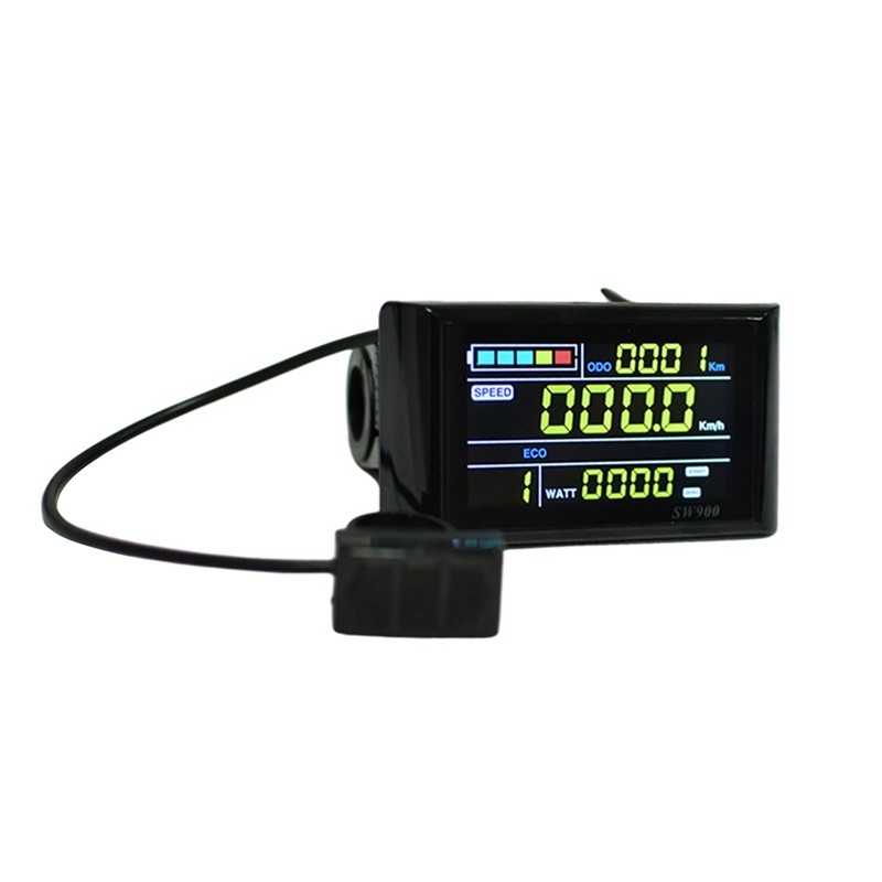 24V/36V/48V/60V E-Bike SW900 Colorful LCD Meter Panel Display SM & WP Plug USA