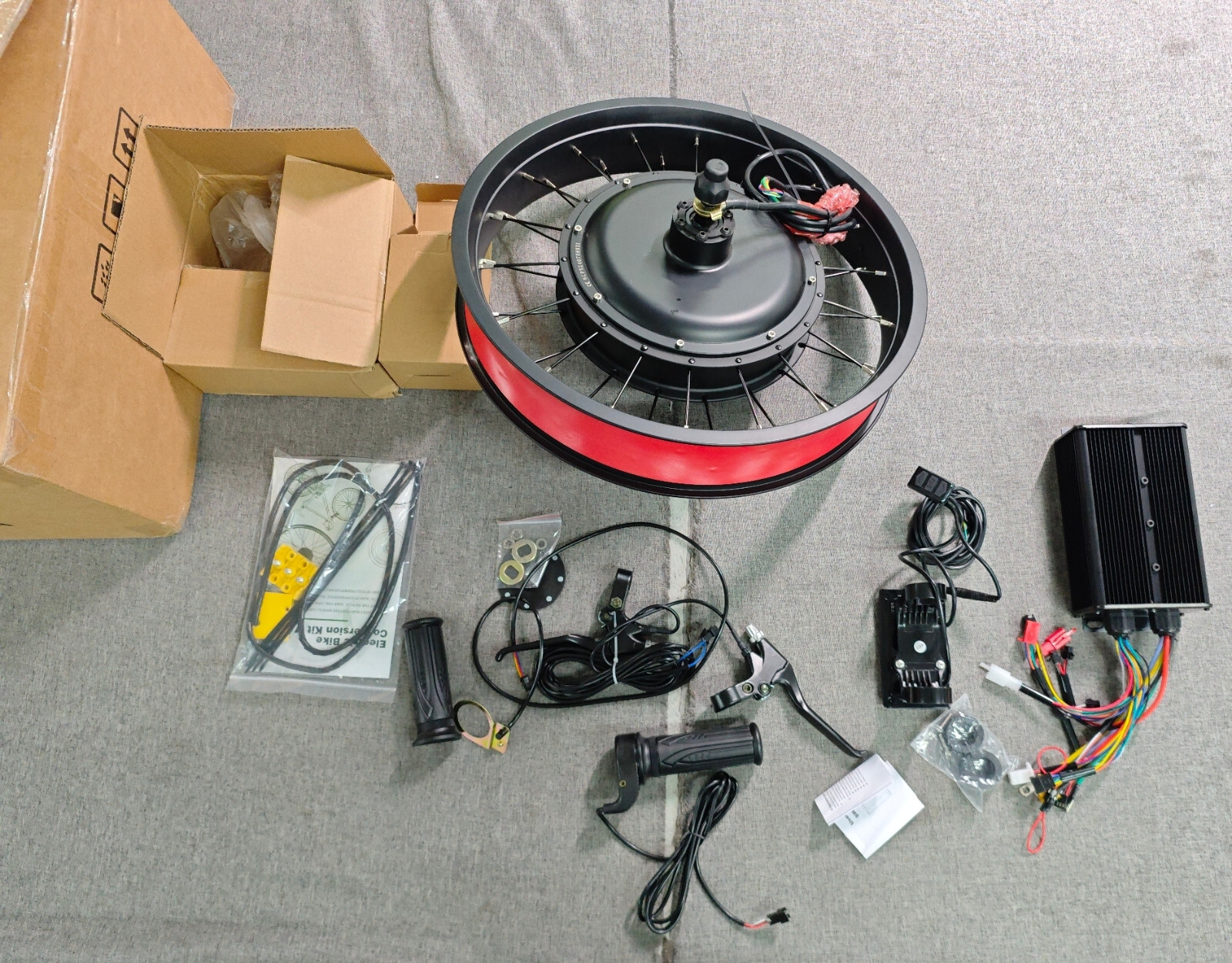 48V-72V 2000w / 2kw 20×4 E Bike Wheel Hub Motor Conversion Kit | 20″ Fat Tire